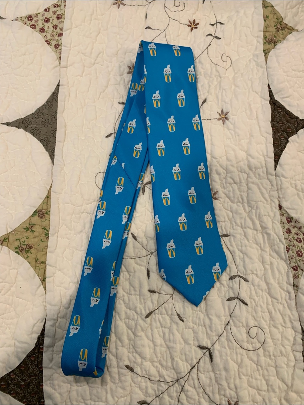 McDonald's Blue Novelty McFlurry Pattern Tie